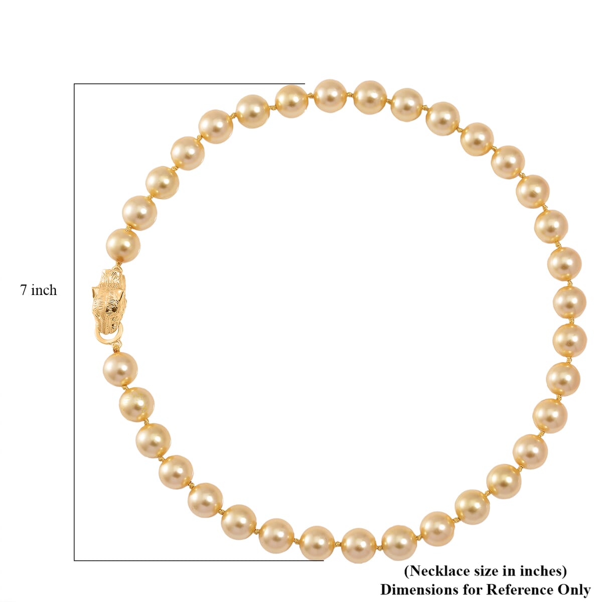  Golden Shell Pearl  Necklace (Size - 20) 380.00 380.00 ctw image number 4