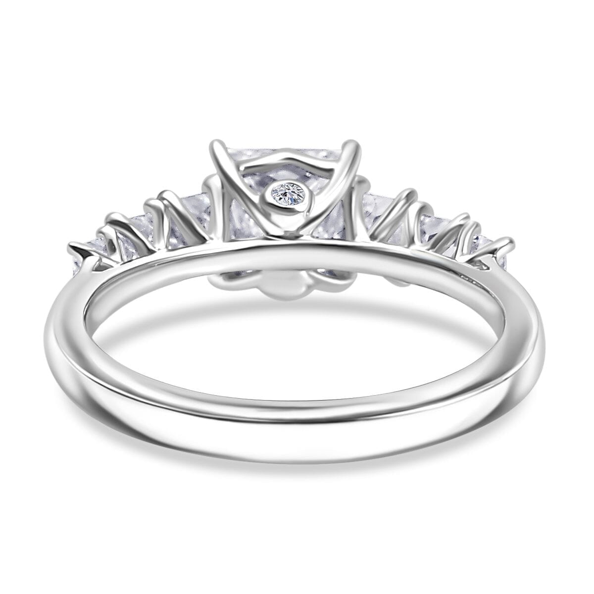 IGI Certified Luxuriant Lab Grown Diamond E-F VS 2.00 ctw Princess Harmony Ring in 950 Platinum (Size 10.0) image number 4