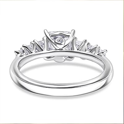 IGI Certified Luxuriant Lab Grown Diamond E-F VS 2.00 ctw Princess Harmony Ring in 950 Platinum (Size 10.0)