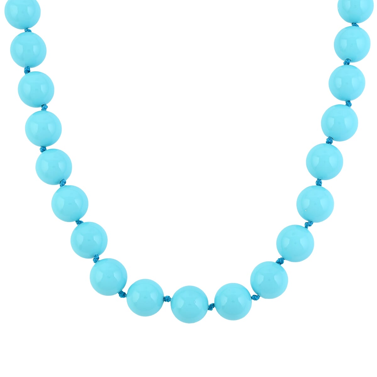4th of July Doorbuster Deal Sleeping Beauty Color Shell Pearl Necklace with Leopard Lock in Goldtone (20 Inches) image number 2
