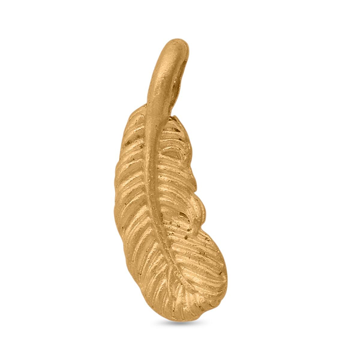 Feather Pendant without Chain in 24K Yellow Gold 0.10 Grams