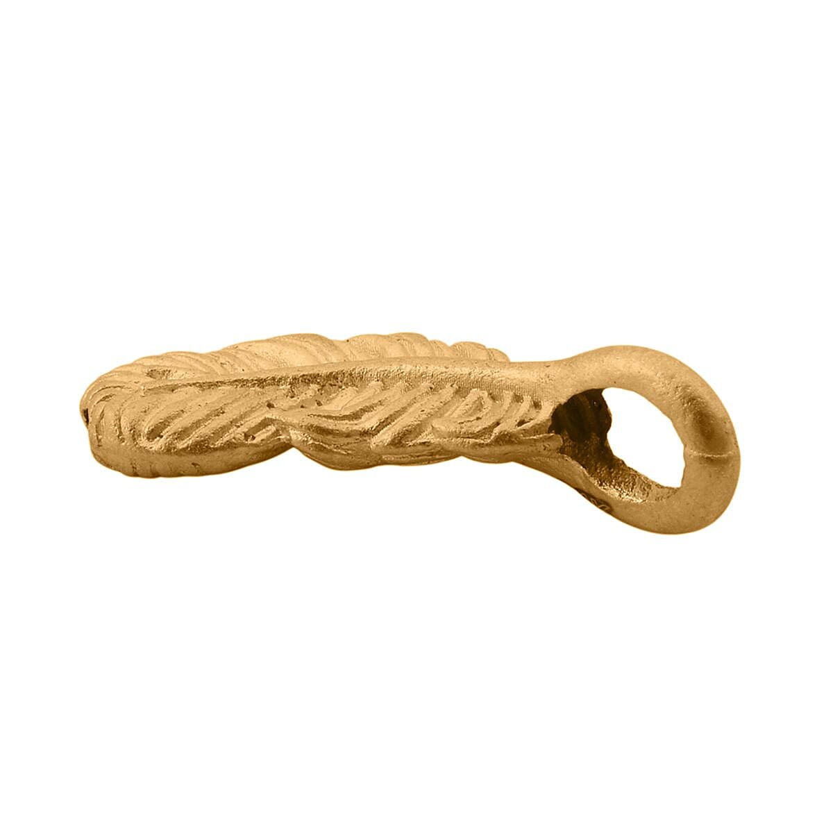 Feather Pendant without Chain in 24K Yellow Gold 0.10 Grams