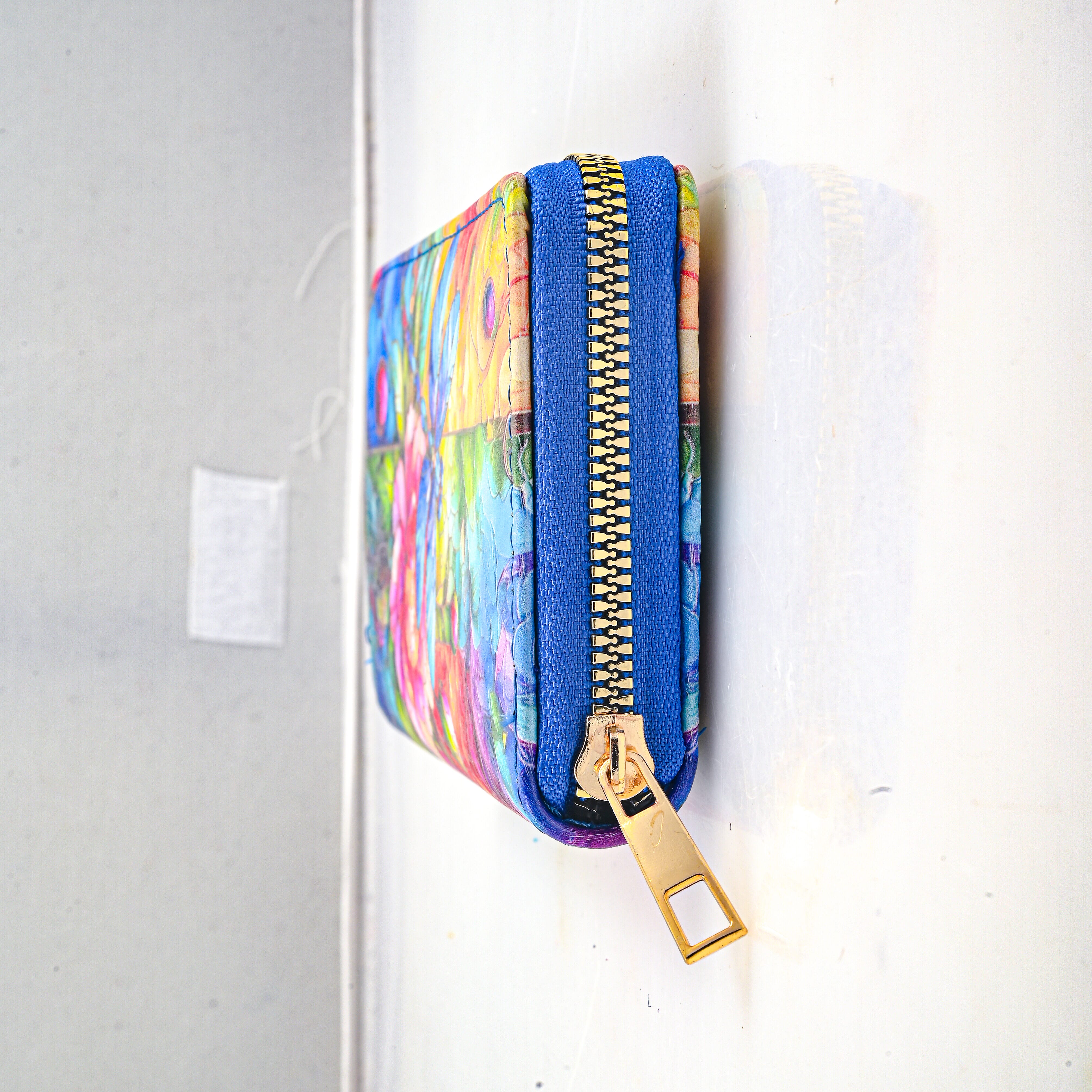 Set of 2 Multi Color Dragonfly Pattern Long Wallet and Small Wallet