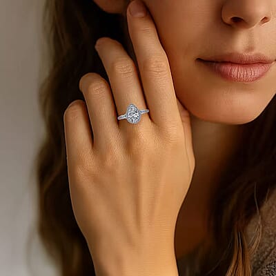 IGI Certified Luxuriant Lab Grown Diamond E-F VS 3.00 ctw Dew Drop Ring in 950 Platinum (Size 10.0)