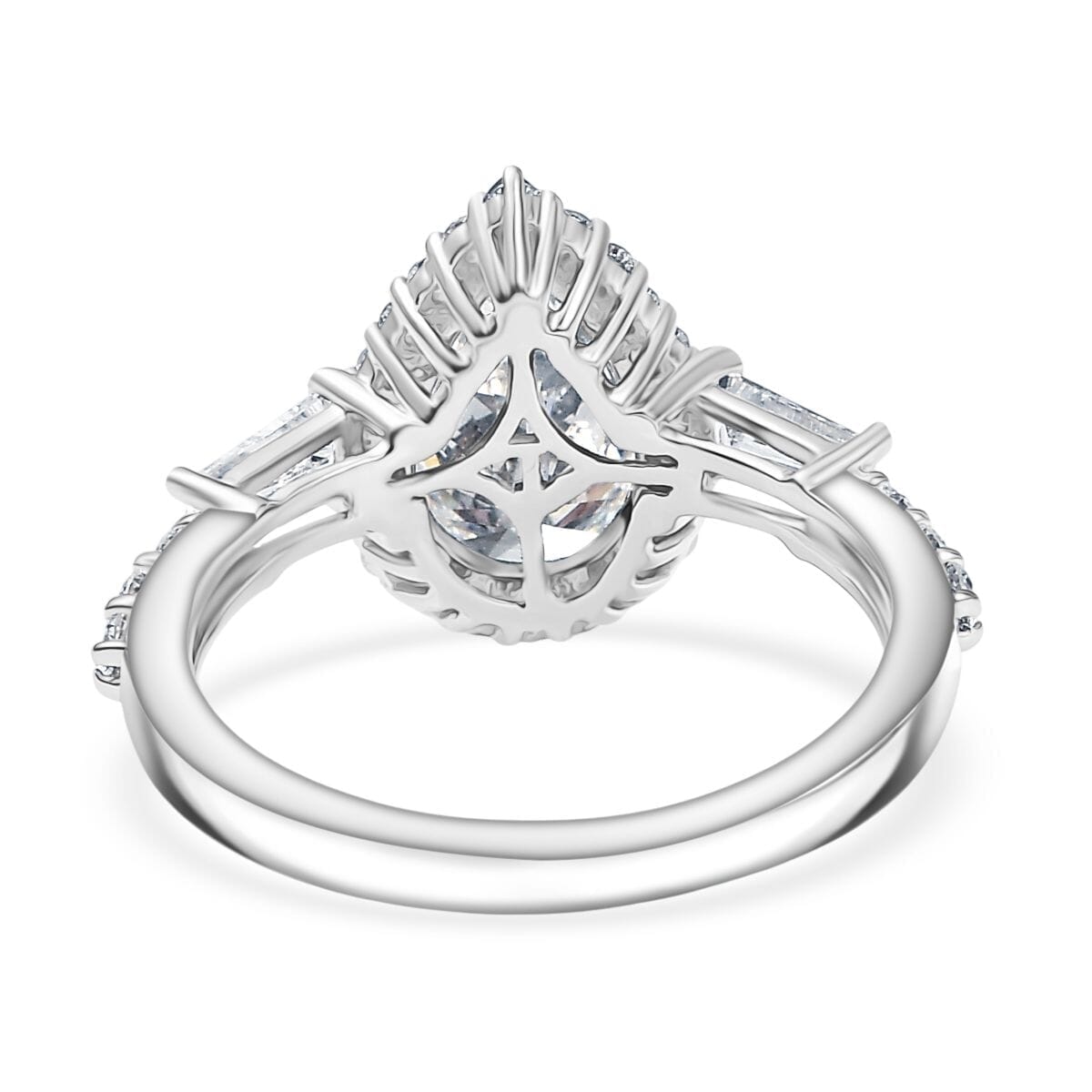 IGI Certified Luxuriant Lab Grown Diamond E-F VS 3.00 ctw Dew Drop Ring in 950 Platinum (Size 10.0) image number 4