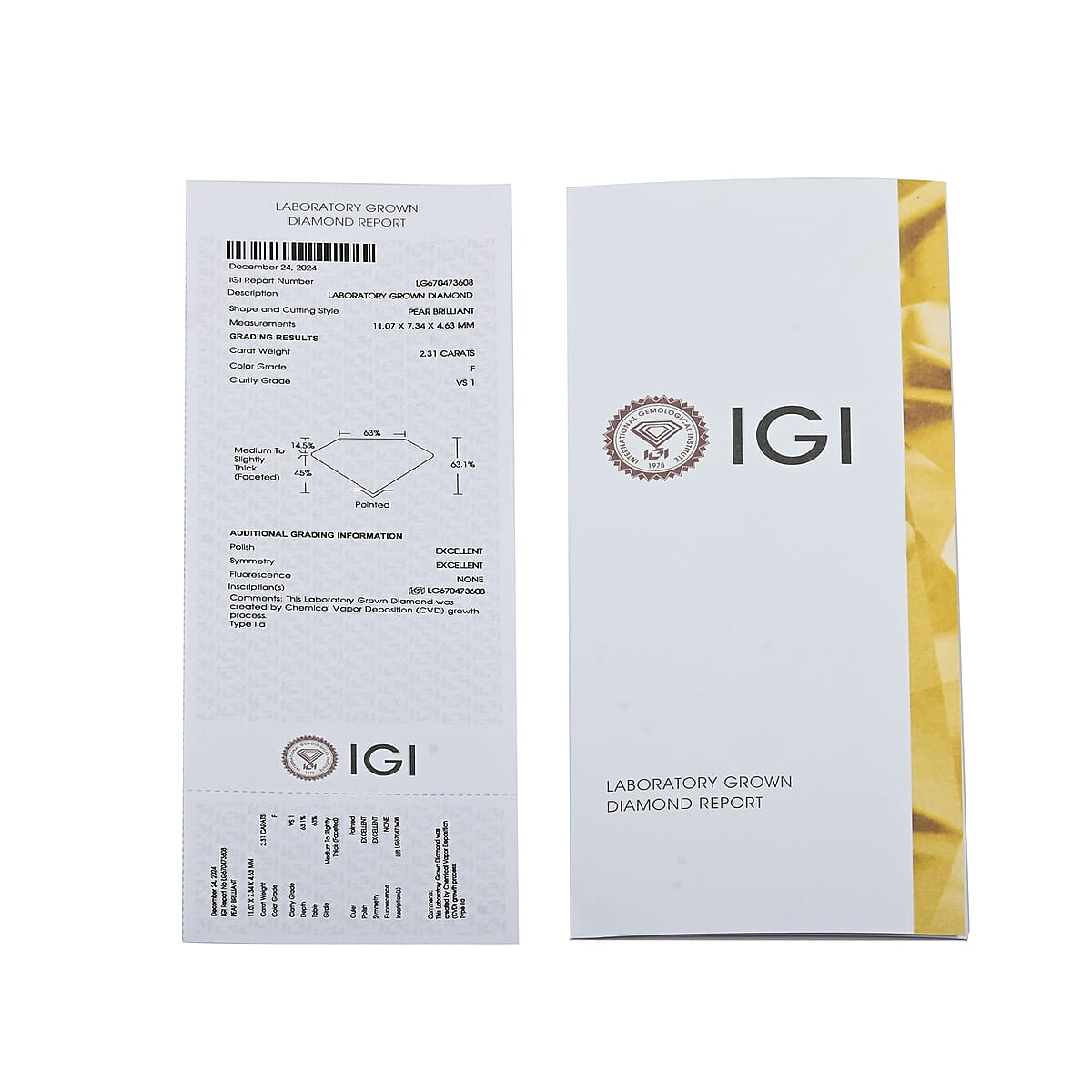 IGI Certified 950 Platinum Luxuriant Lab Grown Diamond (E-F, VS) Dew Drop Ring (Size 8.5) 3.00 ctw image number 6