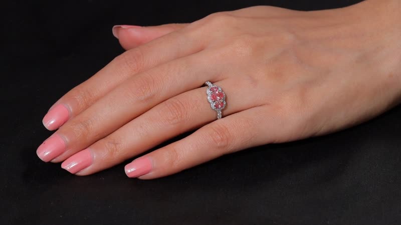 SGL Certificate 950 Platinum Luxuriant Lab Grown Pink Diamond, Lab Grown Diamond (E-F, VS) Ring (Size 10.0) (4.65 g) 1.25 ctw