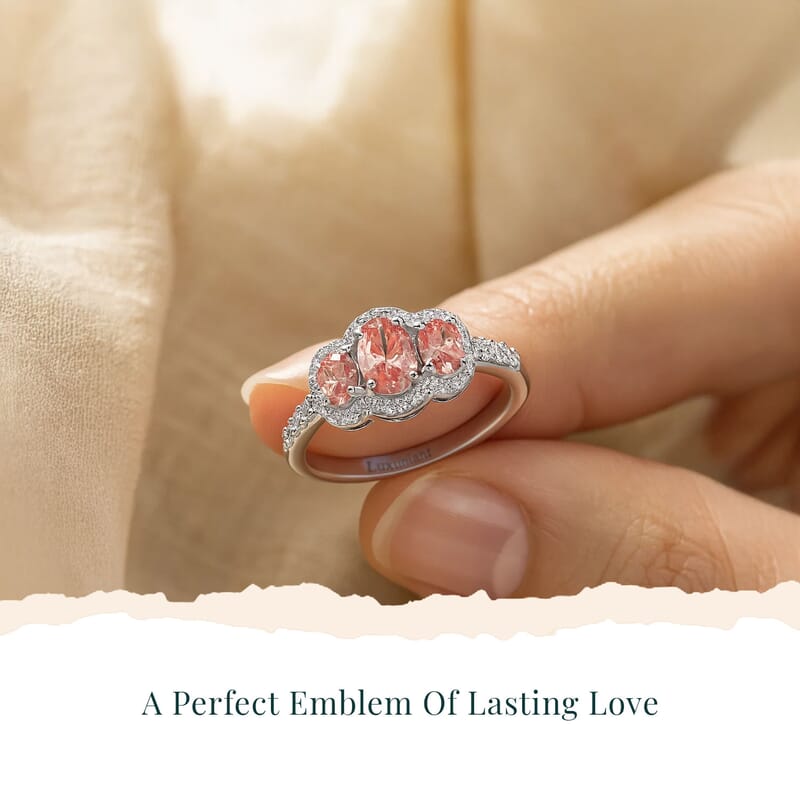 SGL Certified Luxuriant Lab Grown Pink Diamond, Lab Grown Diamond Love Ring in 950 Platinum 1.25 ctw (Size 10.0)