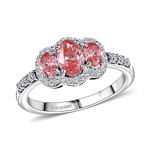 SGL Certificate 950 Platinum Luxuriant Lab Grown Pink Diamond, Lab Grown Diamond (E-F, VS) Ring (Size 12.0) (4.65 g) 1.25 ctw