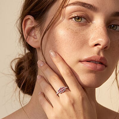 SGL Certified Luxuriant Lab Grown Pink Diamond, Lab Grown Diamond Love Ring in 950 Platinum 1.25 ctw (Size 5.0)