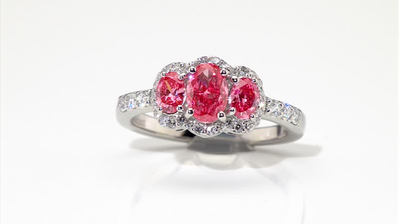 SGL Certificate 950 Platinum Luxuriant Lab Grown Pink Diamond, Lab Grown Diamond (E-F, VS) Ring (Size 10.0) (4.65 g) 1.25 ctw