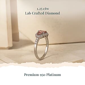 SGL Certified Luxuriant Lab Grown Pink Diamond, Lab Grown Diamond Love Ring in 950 Platinum 1.25 ctw (Size 6.0)