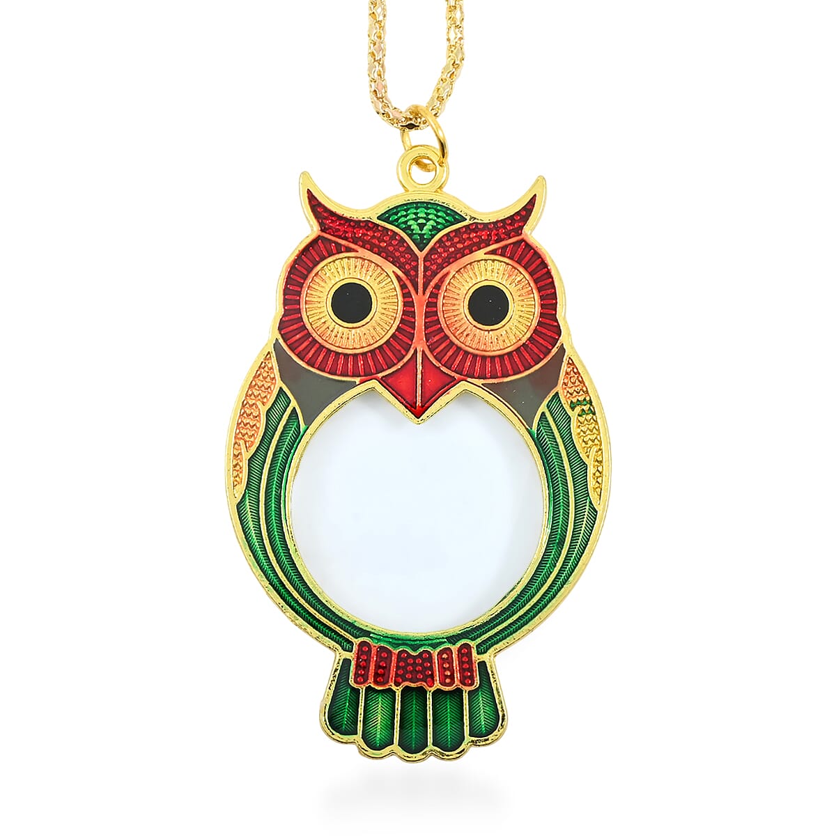 CLOSEOUT Pinpoint Owl Necklace Magnifier 1 image number 0