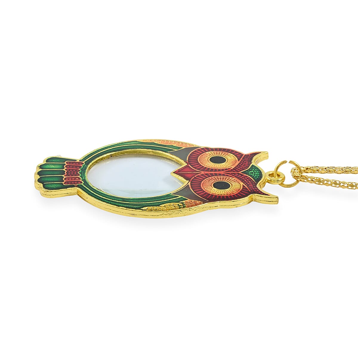CLOSEOUT Pinpoint Owl Necklace Magnifier 1 image number 1
