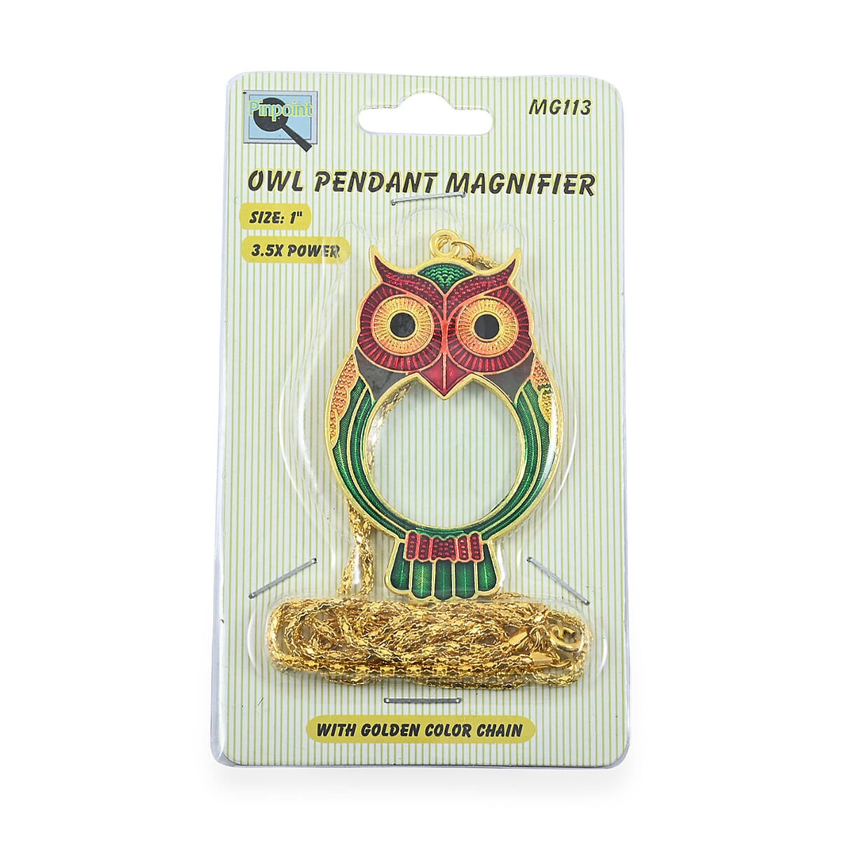 CLOSEOUT Pinpoint Owl Necklace Magnifier 1 image number 3