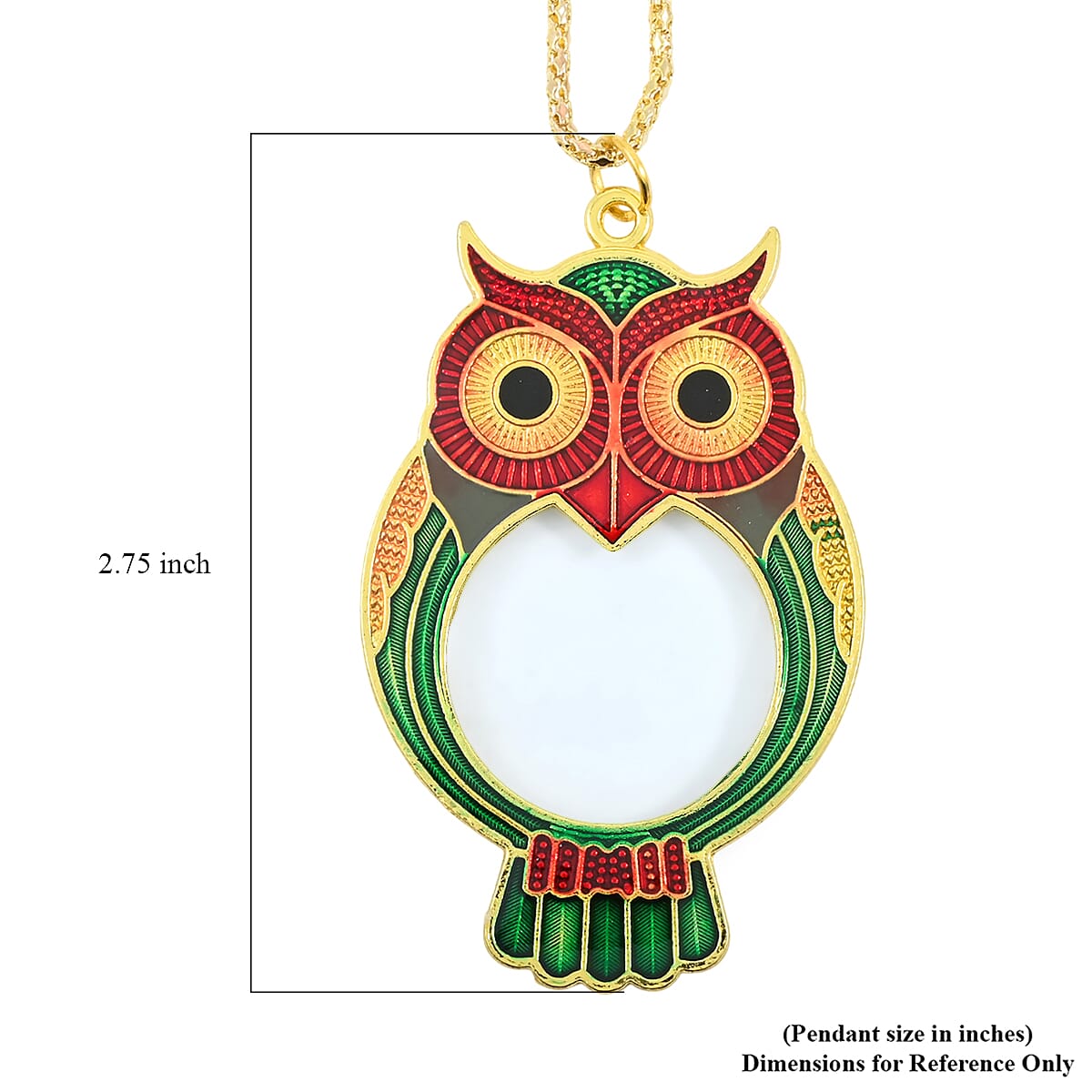 CLOSEOUT Pinpoint Owl Necklace Magnifier 1 image number 4