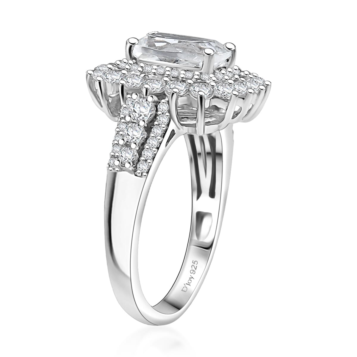Buy D'Joy Golconda Topaz 2.90 ctw Double Halo Ring in