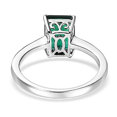 AAA Luxuriant Lab Grown Emerald 2.17 ctw Solitaire Ring in 10K White Gold (Size 10.0)