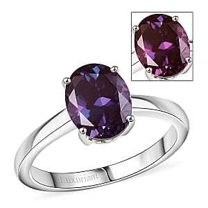 Certified & Appraised AAA Luxuriant Lab Grown Alexandrite 2.38 ctw Solitaire Ring in 10K White Gold (Size 6.0)