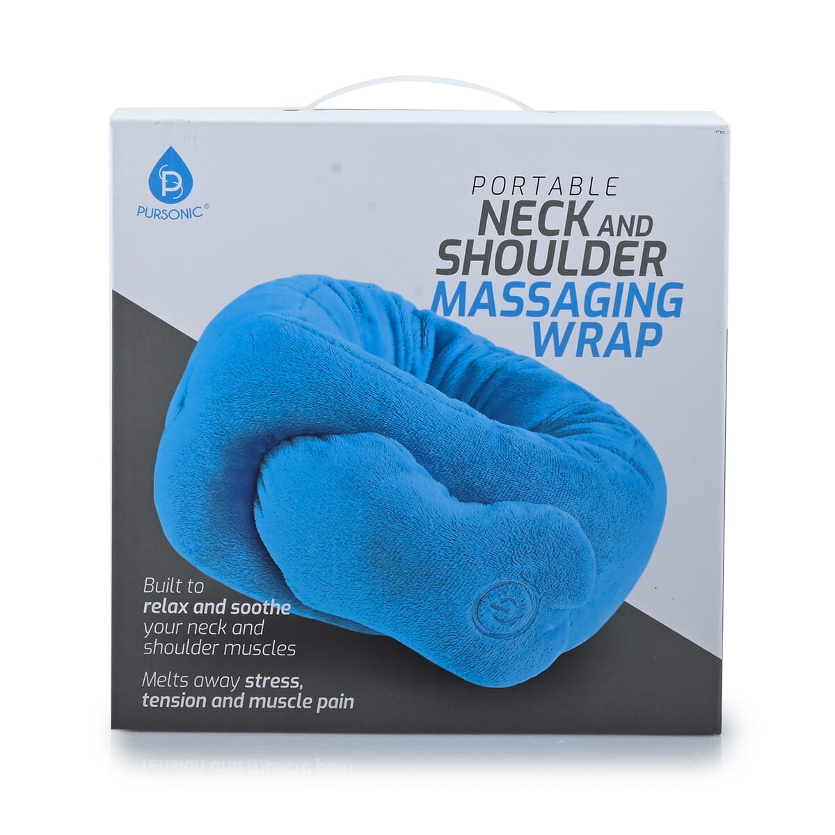 Pursonic Portable Neck & Shoulder Adjustable Massaging Wrap -Blue image number 3