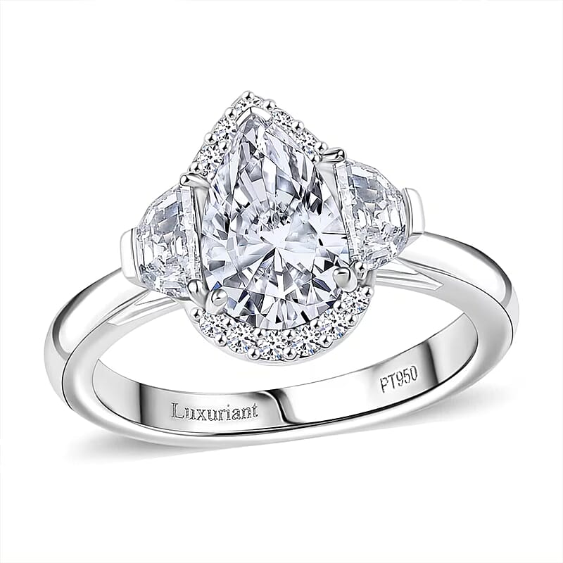 IGI Certified Luxuriant Lab Grown Diamond E-F VS 2.00 ctw Divine Embrace Ring in 950 Platinum (Size 10.0)