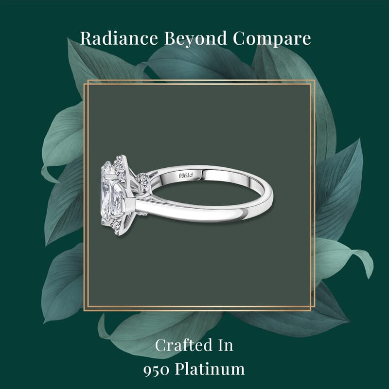 IGI Certified Luxuriant Lab Grown Diamond E-F VS 2.00 ctw Divine Embrace Ring in 950 Platinum (Size 10.0)