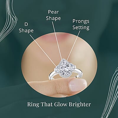 IGI Certified Luxuriant Lab Grown Diamond E-F VS 2.00 ctw Divine Embrace Ring in 950 Platinum (Size 10.0)
