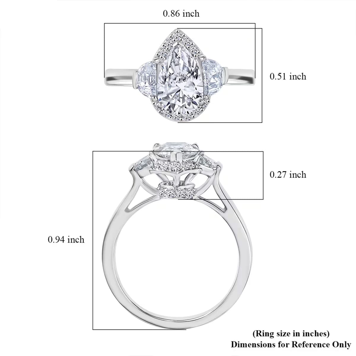 IGI Certified 950 Platinum Luxuriant Lab Grown Diamond (E-F, VS) Ring (Size 10.0) 2.00 ctw image number 7