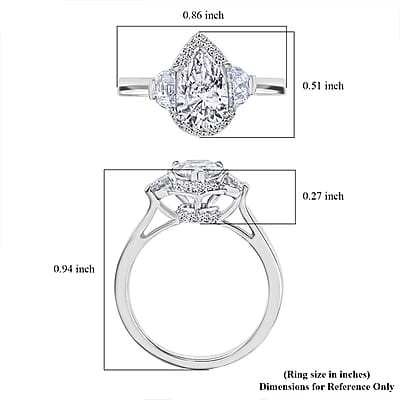 IGI Certified Luxuriant Lab Grown Diamond E-F VS 2.00 ctw Divine Embrace Ring in 950 Platinum (Size 10.0)