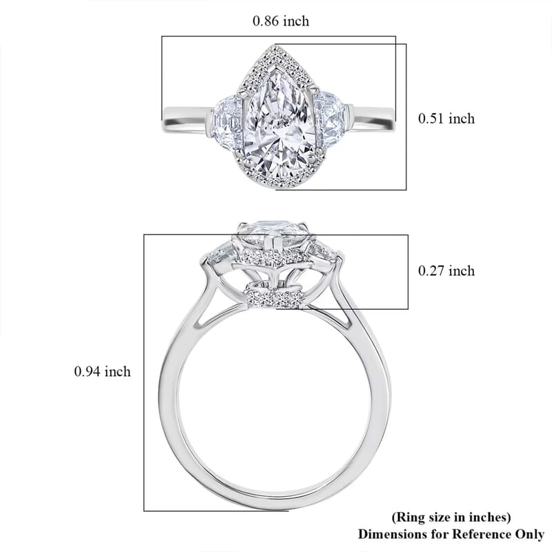 IGI Certified Luxuriant Lab Grown Diamond E-F VS 2.00 ctw Divine Embrace Ring in 950 Platinum (Size 10.0)