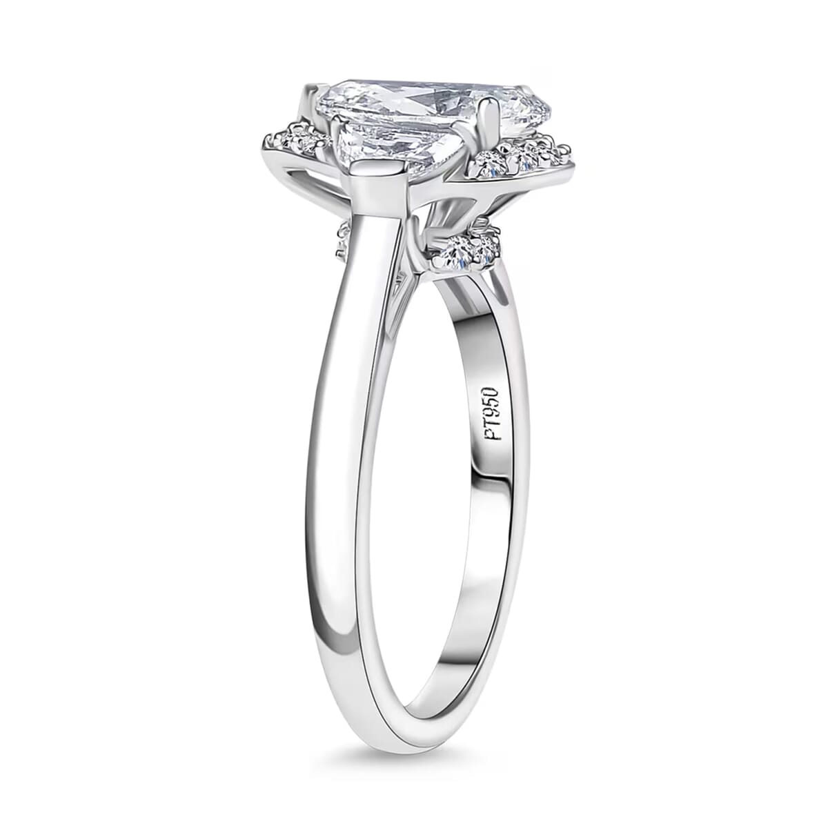 IGI Certified 950 Platinum Luxuriant Lab Grown Diamond (E-F, VS) Ring (Size 10.0) 2.00 ctw image number 8