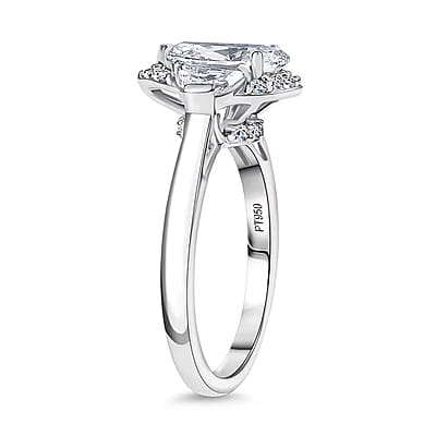 IGI Certified Luxuriant Lab Grown Diamond E-F VS 2.00 ctw Divine Embrace Ring in 950 Platinum (Size 10.0)