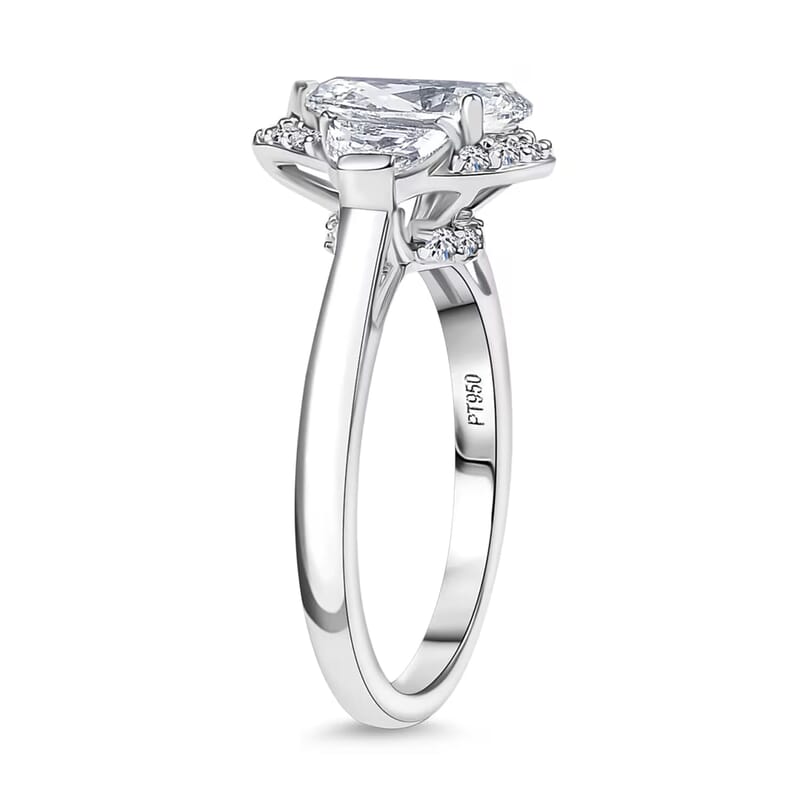 IGI Certified Luxuriant Lab Grown Diamond E-F VS 2.00 ctw Divine Embrace Ring in 950 Platinum (Size 10.0)