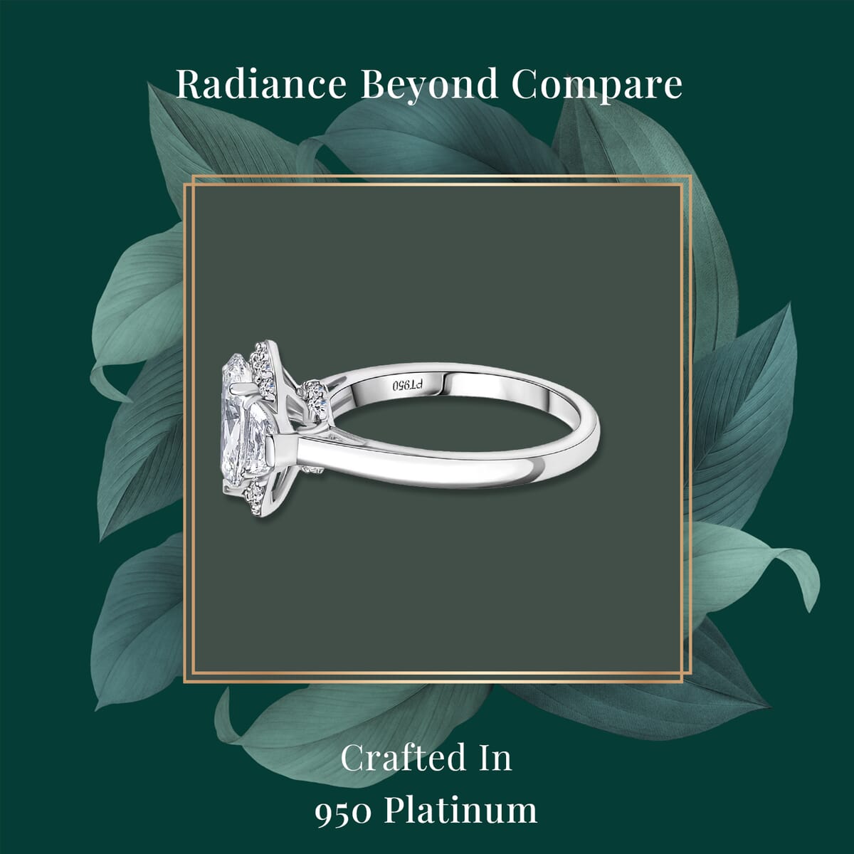 IGI Certified Luxuriant Lab Grown Diamond E-F VS 2.00 ctw Divine Embrace Ring in 950 Platinum (Size 7.0) image number 2
