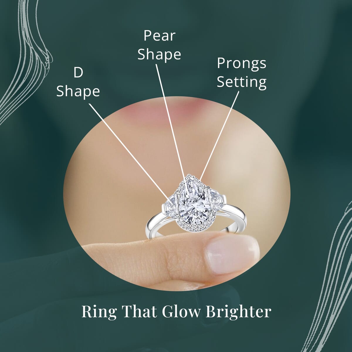 IGI Certified Luxuriant Lab Grown Diamond E-F VS 2.00 ctw Divine Embrace Ring in 950 Platinum (Size 7.0) image number 5