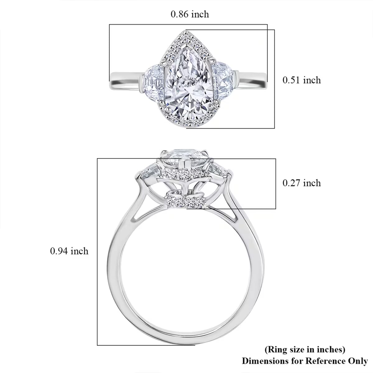 IGI Certified Luxuriant Lab Grown Diamond E-F VS 2.00 ctw Divine Embrace Ring in 950 Platinum (Size 7.0) image number 7