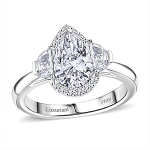 IGI Certified 950 Platinum Luxuriant Lab Grown Diamond (E-F, VS) Ring (Size 7.5) 2.00 ctw
