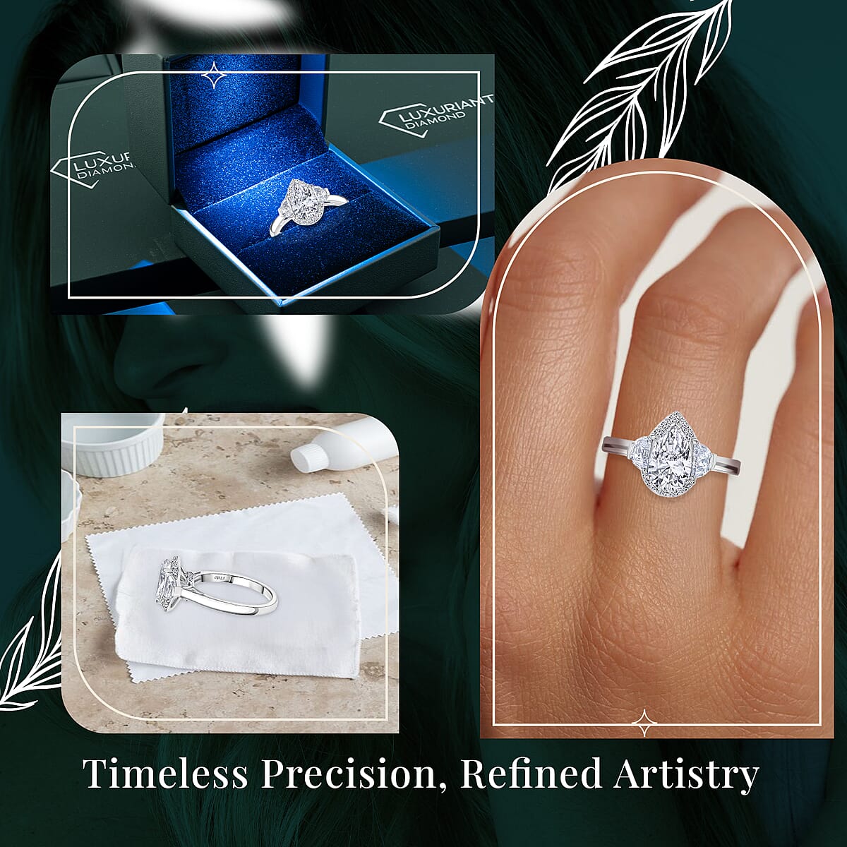 IGI Certified 950 Platinum Luxuriant Lab Grown Diamond (E-F, VS) Ring (Size 9.5) 2.00 ctw image number 6