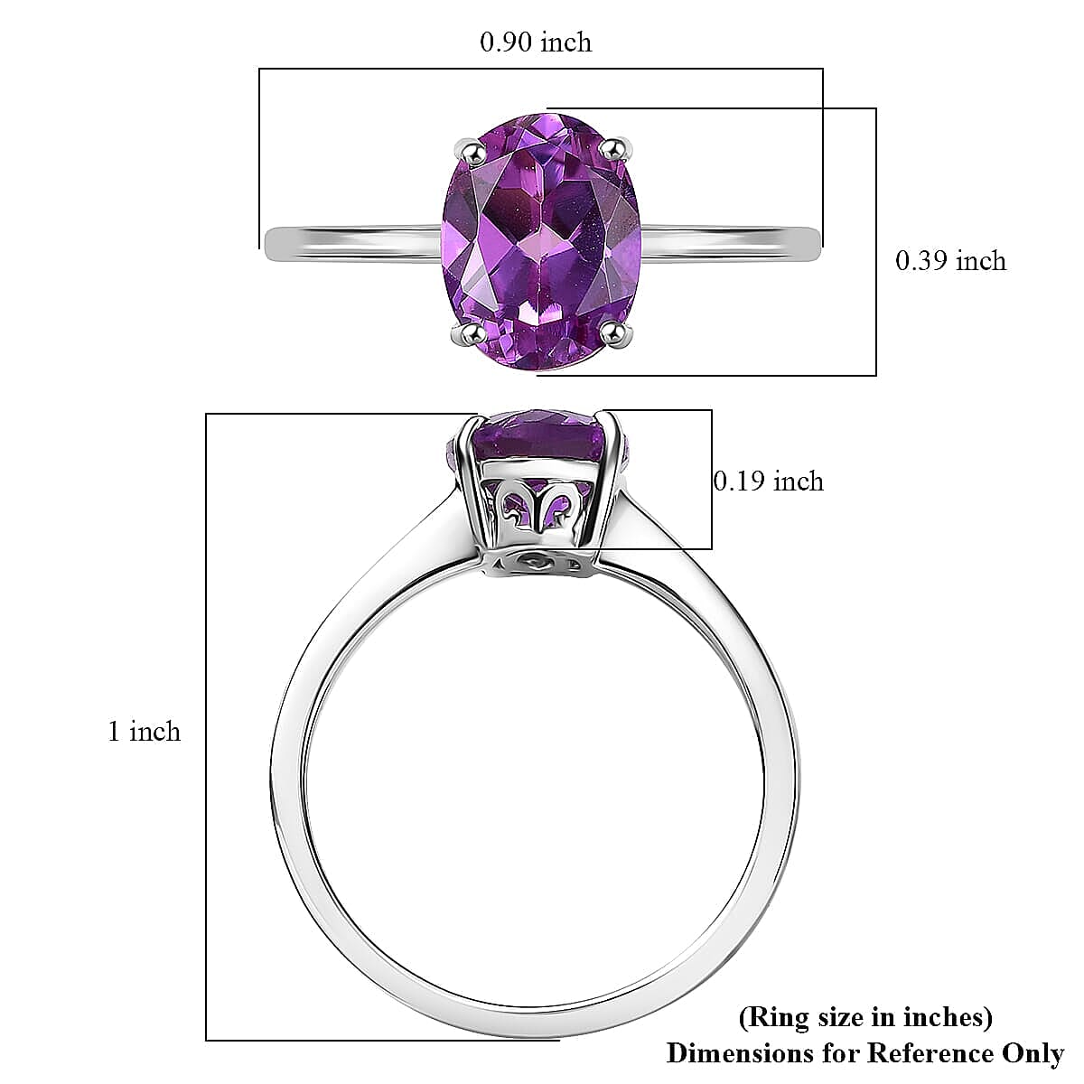Certified & Appraised 10K White Gold AAA Luxuriant Lab Grown Color Change Sapphire Solitaire Ring (Size 5.5) 2.41 ctw image number 5