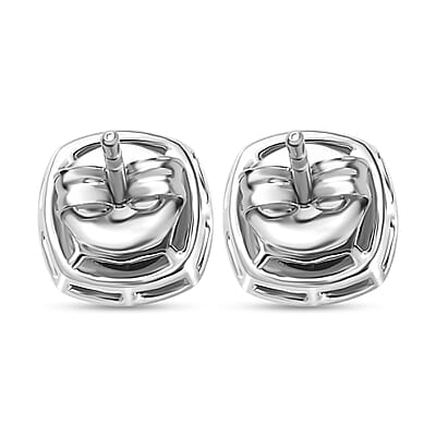 Certified & Appraised AAA Luxuriant Lab Grown Alexandrite and G-H SI Lab Grown Diamond 2.90 ctw Stud Earrings in 10K White Gold