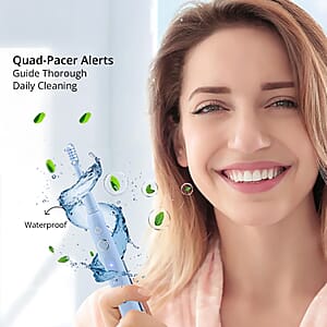 Pursonic USB Rechargeable Sonic Toothbrush With 5 Modes and 12 Brush Heads -Black