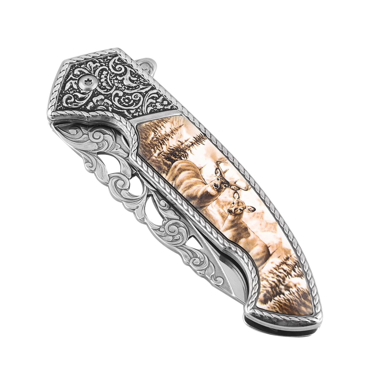 RITE EDGE Deer Folding Knife with Gift Box (Ships in 8-10 Business Days) image number 2