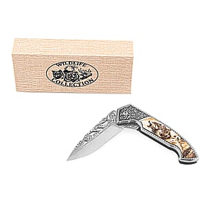 RITE EDGE Wolf Folding Knife with Gift Box
