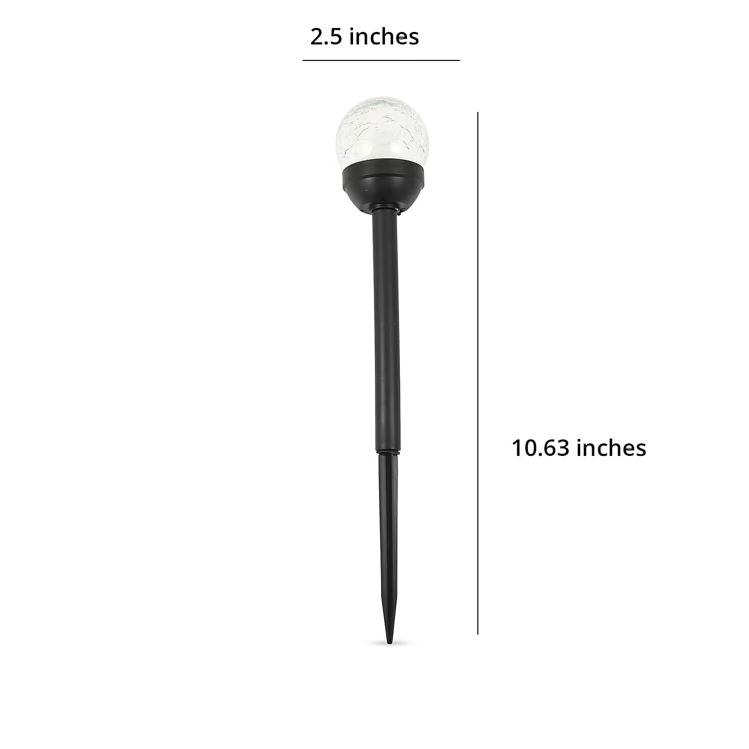 CLOSEOUT Moonrays 6 Crackle Glass Ball Solar Stake Lights