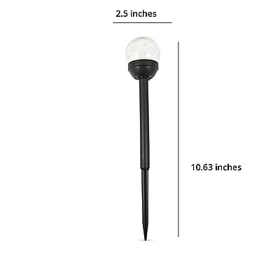 CLOSEOUT Moonrays 6 Crackle Glass Ball Solar Stake Lights