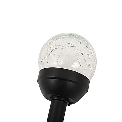 CLOSEOUT Moonrays 6 Crackle Glass Ball Solar Stake Lights