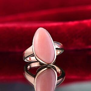 Vinicunca Peruvian Opal 6.26 ctw Ring in Vermeil RG Over Sterling Silver (Size 8)