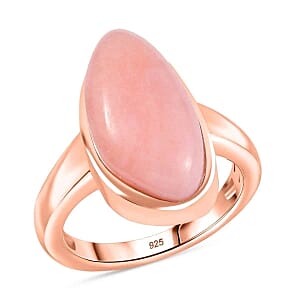 Vinicunca Peruvian Opal 6.26 ctw Ring in Vermeil RG Over Sterling Silver (Size 8)
