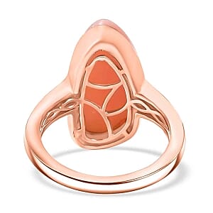 Vinicunca Peruvian Opal 6.26 ctw Ring in Vermeil RG Over Sterling Silver (Size 8)