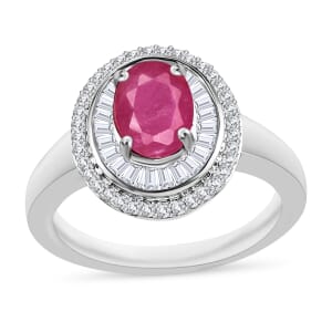 Luxoro Premium Mozambique Ruby and G-H I2 Diamond 2.00 ctw Ring in 10K White Gold (Size 10) 2